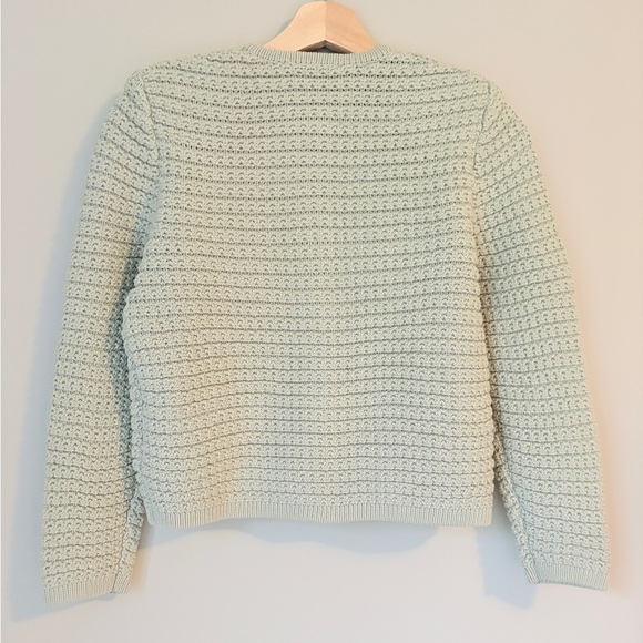 NEW Ba&sh Bash Gaspard Tweed Cardigan Jacket in Light Pastel Green | size 1 / S - Picture 10 of 13